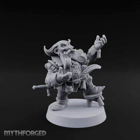 Finger Wagging Dwarf Bard Miniature for Dungeons and Dragons, Pathfinder or other TTRPGs