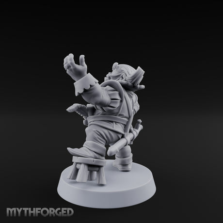 Finger Wagging Dwarf Bard Miniature for Dungeons and Dragons, Pathfinder or other TTRPGs