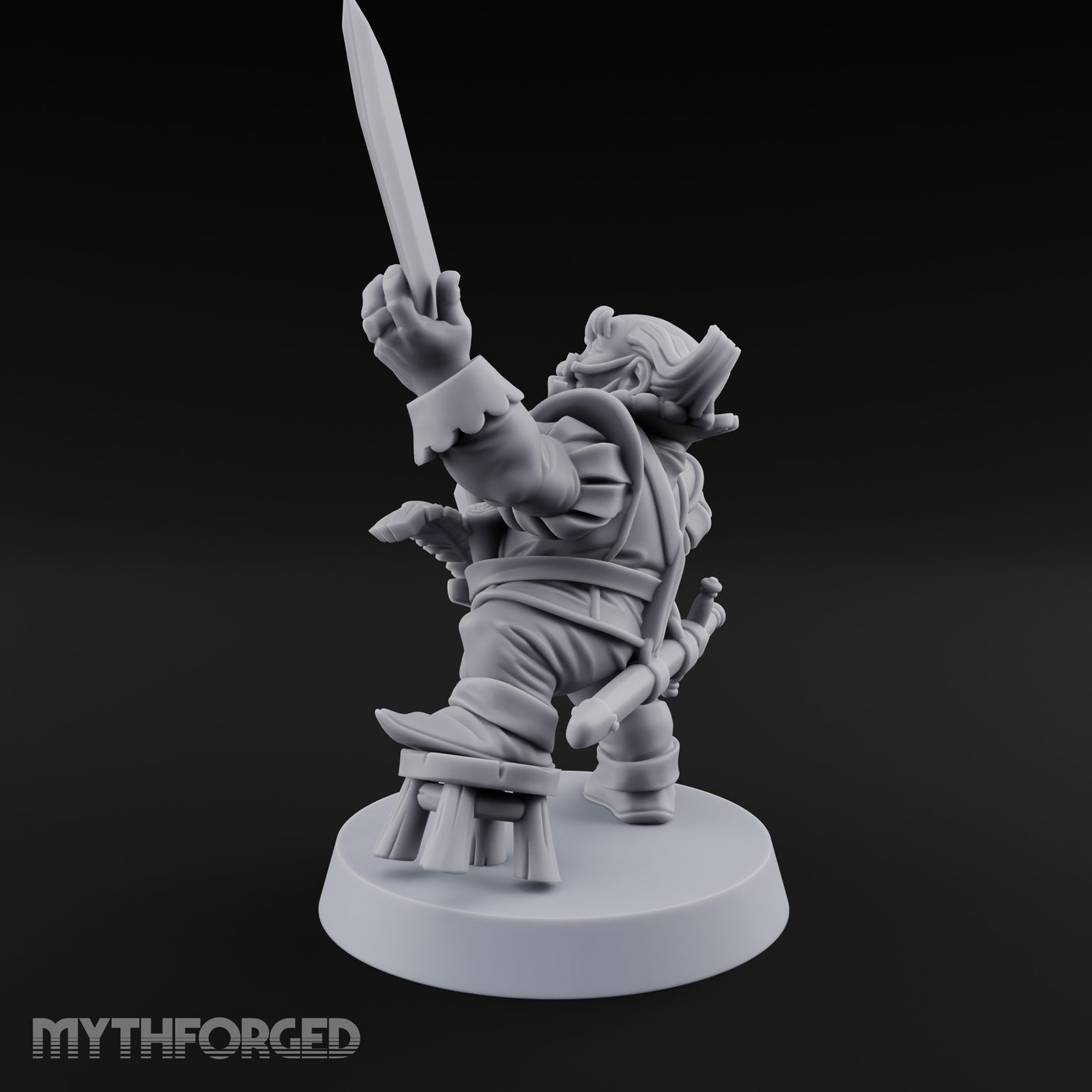 Finger Wagging Dwarf Bard Miniature for Dungeons and Dragons, Pathfinder or other TTRPGs