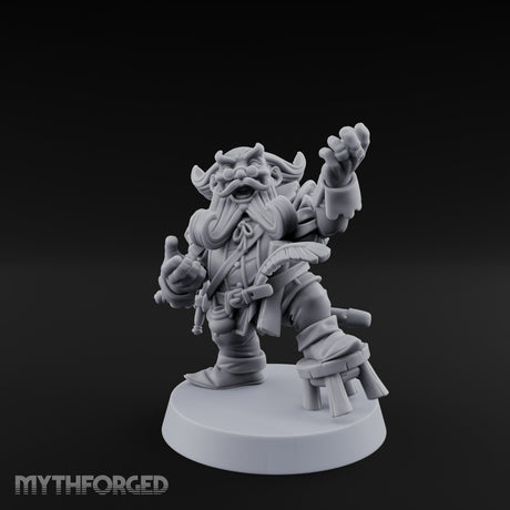 Finger Wagging Dwarf Bard Miniature for Dungeons and Dragons, Pathfinder or other TTRPGs
