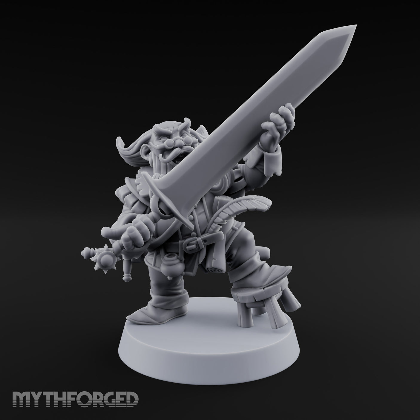 Finger Wagging Dwarf Bard Miniature for Dungeons and Dragons, Pathfinder or other TTRPGs