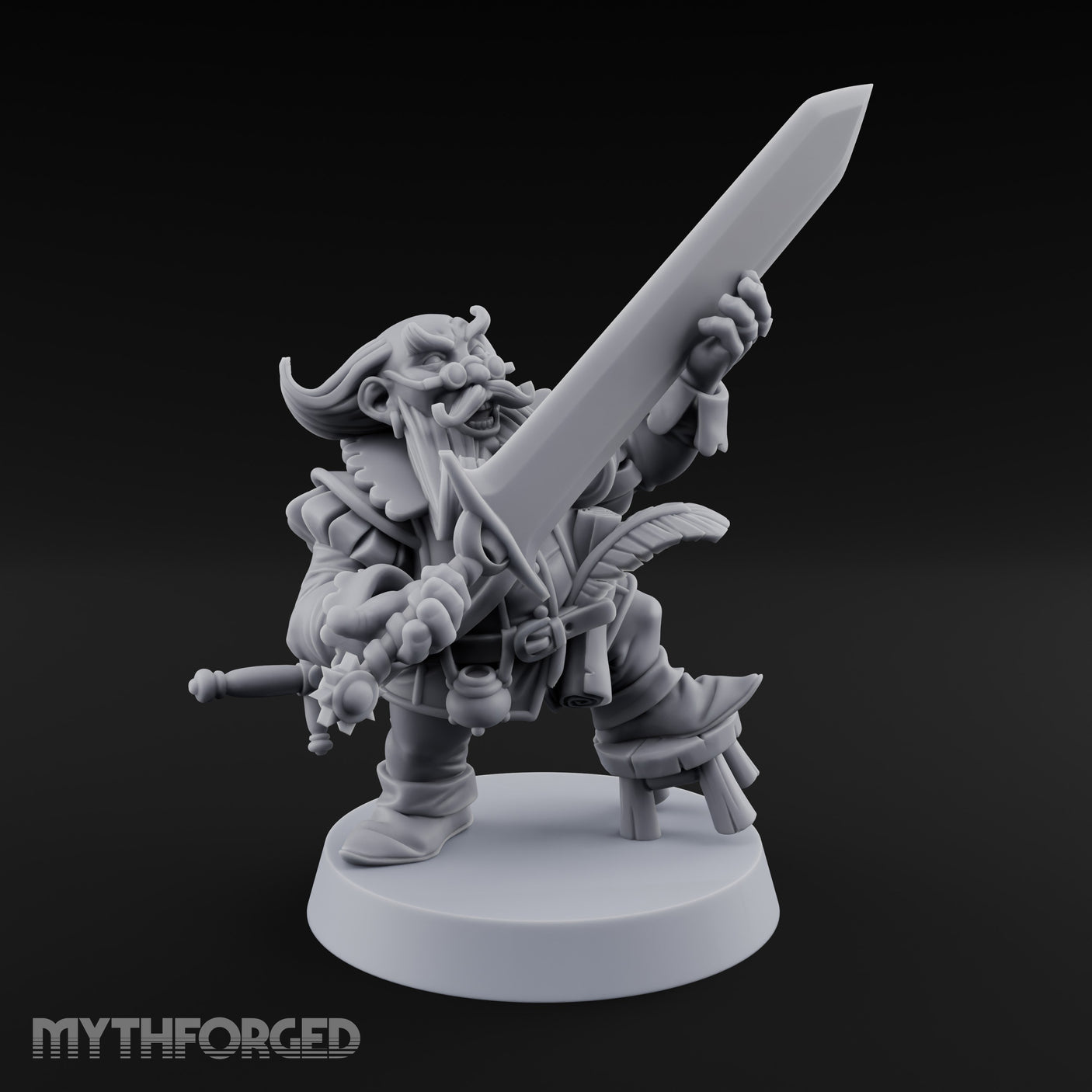 Finger Wagging Dwarf Bard Miniature for Dungeons and Dragons, Pathfinder or other TTRPGs
