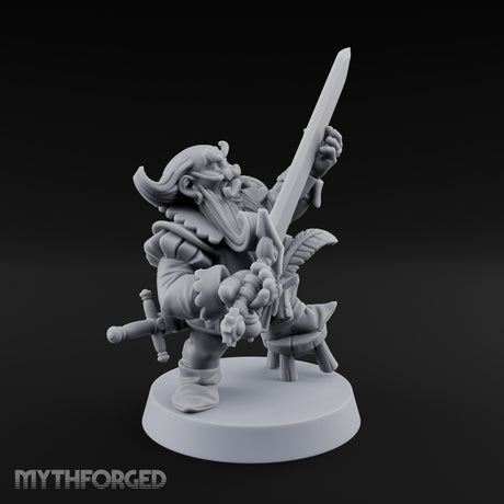 Finger Wagging Dwarf Bard Miniature for Dungeons and Dragons, Pathfinder or other TTRPGs