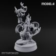 Flames Towering Skyward Dwarf Fire Casters A Miniature for Dungeons and Dragons, Pathfinder or other TTRPGs