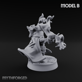Flames Towering Skyward Dwarf Fire Casters B Miniature for Dungeons and Dragons, Pathfinder or other TTRPGs