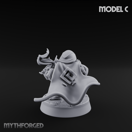 Flames Towering Skyward Dwarf Fire Casters C Miniature for Dungeons and Dragons, Pathfinder or other TTRPGs