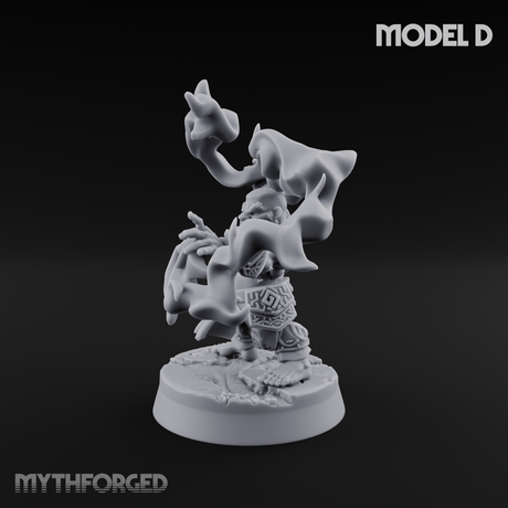 Flames Towering Skyward Dwarf Fire Casters D Miniature for Dungeons and Dragons, Pathfinder or other TTRPGs