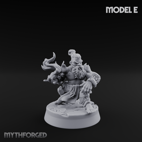 Flames Towering Skyward Dwarf Fire Casters Miniature for Dungeons and Dragons, Pathfinder or other TTRPGs