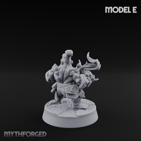 Flames Towering Skyward Dwarf Fire Casters E Miniature for Dungeons and Dragons, Pathfinder or other TTRPGs