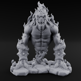 Shackle Bursting Fire Elemental Brute Miniature for Dungeons and Dragons, Pathfinder or other TTRPGs