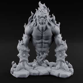 Shackle Bursting Fire Elemental Brute Miniature for Dungeons and Dragons, Pathfinder or other TTRPGs