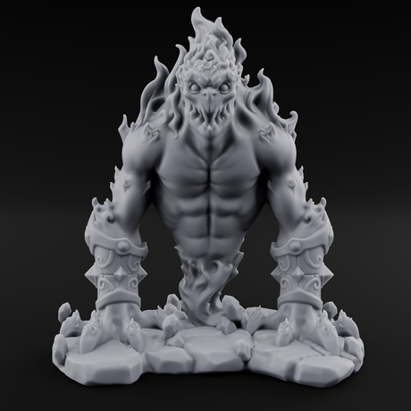 Shackle Bursting Fire Elemental Brute Miniature for Dungeons and Dragons, Pathfinder or other TTRPGs