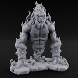 Shackle Bursting Fire Elemental Brute Miniature for Dungeons and Dragons, Pathfinder or other TTRPGs