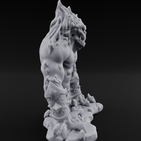 Shackle Bursting Fire Elemental Brute Miniature for Dungeons and Dragons, Pathfinder or other TTRPGs