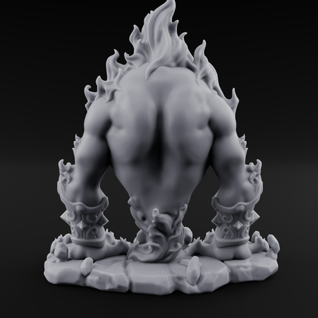 Shackle Bursting Fire Elemental Brute Miniature for Dungeons and Dragons, Pathfinder or other TTRPGs