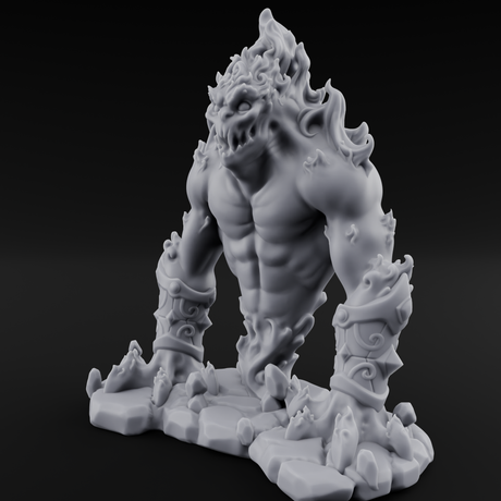 Shackle Bursting Fire Elemental Brute Miniature for Dungeons and Dragons, Pathfinder or other TTRPGs