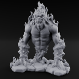 Shackle Bursting Fire Elemental Brute Miniature for Dungeons and Dragons, Pathfinder or other TTRPGs