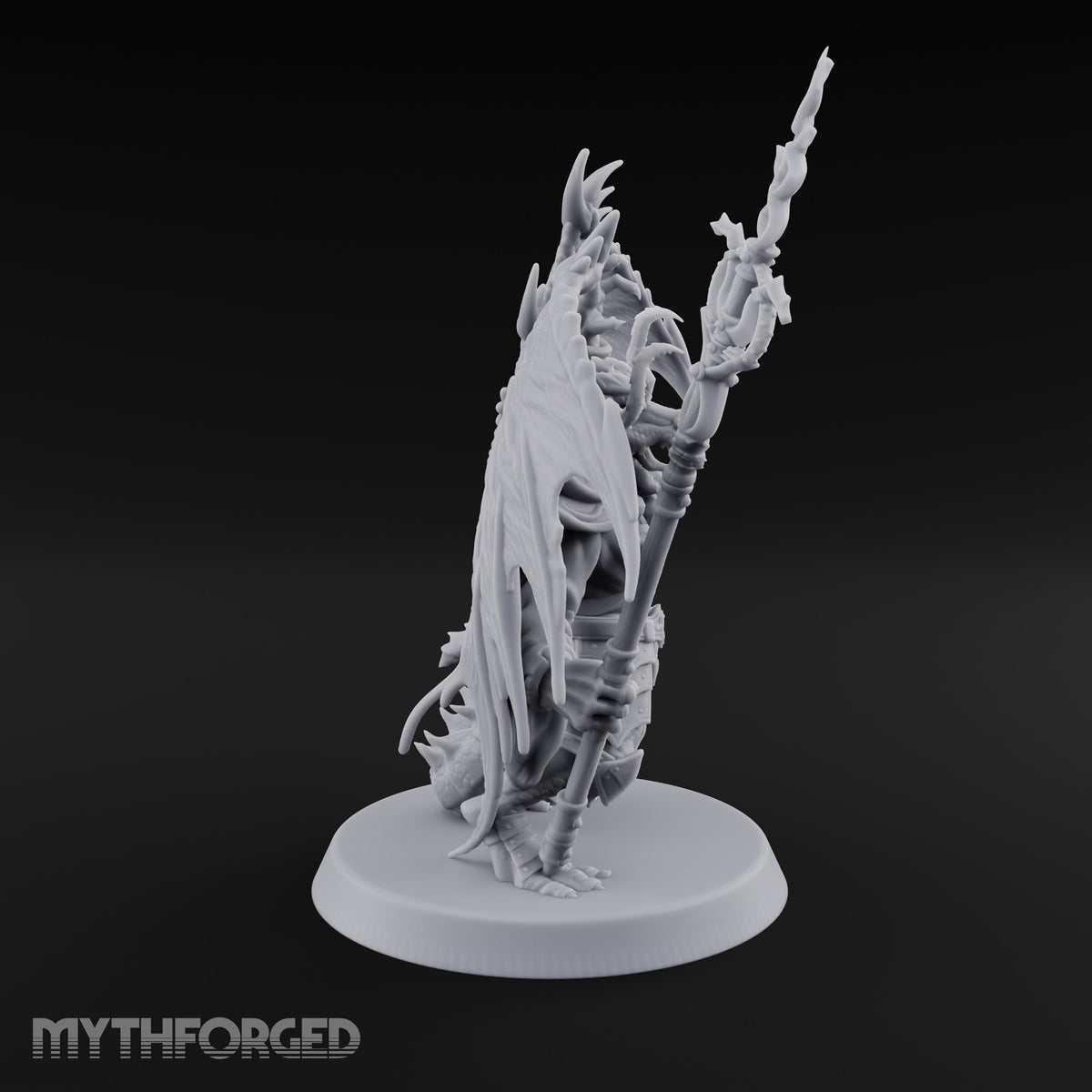 Spellflame Overhead, Staff Planted Dragonborn Fire Mage