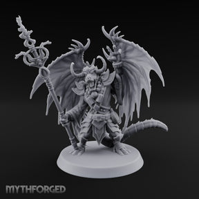 Spellflame Overhead, Staff Planted Dragonborn Fire Mage