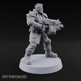 Scorched-Earth Policy Human Raider Gunners — B · Battle Shotgun & Auto Pistol