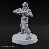 Scorched-Earth Policy Human Raider Gunner D — Battle Shotgun & Auto Pistol
