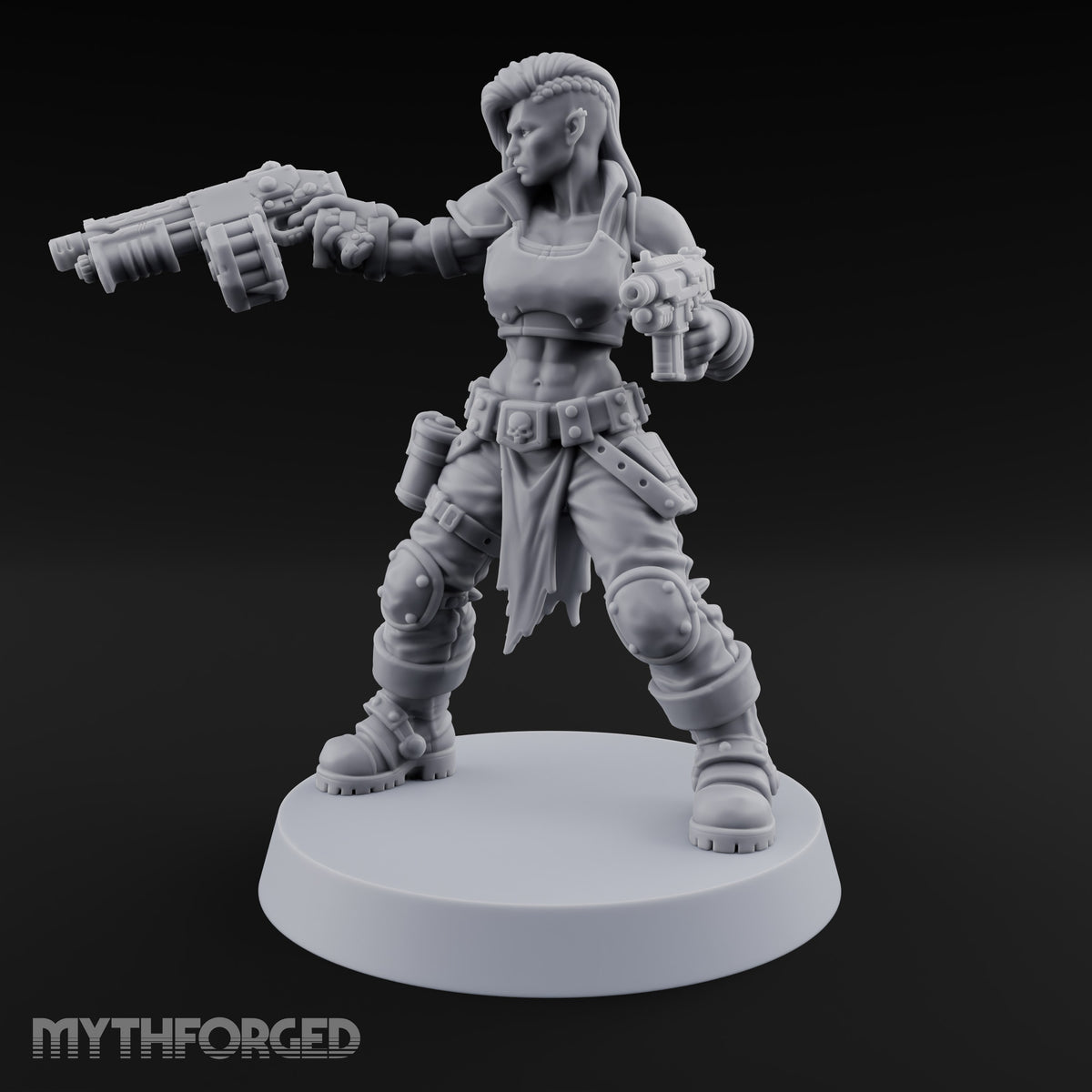 Scorched-Earth Policy Human Raider Gunner D — Battle Shotgun & Auto Pistol