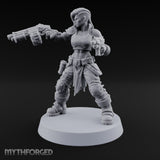 Scorched-Earth Policy Human Raider Gunner D — Battle Shotgun & Auto Pistol