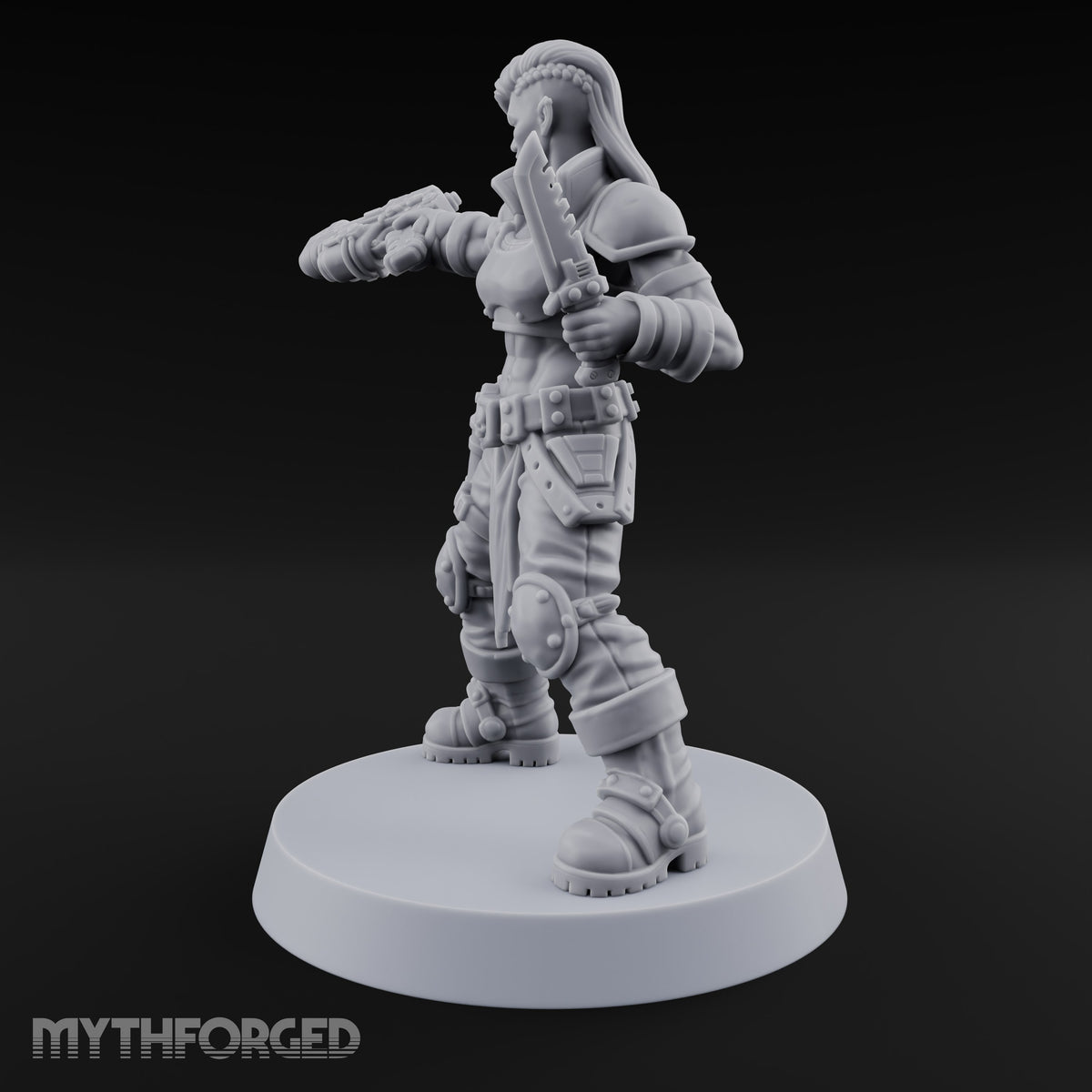 Scorched-Earth Policy Human Raider Gunner D — Plasma Pistol & Combat Knife