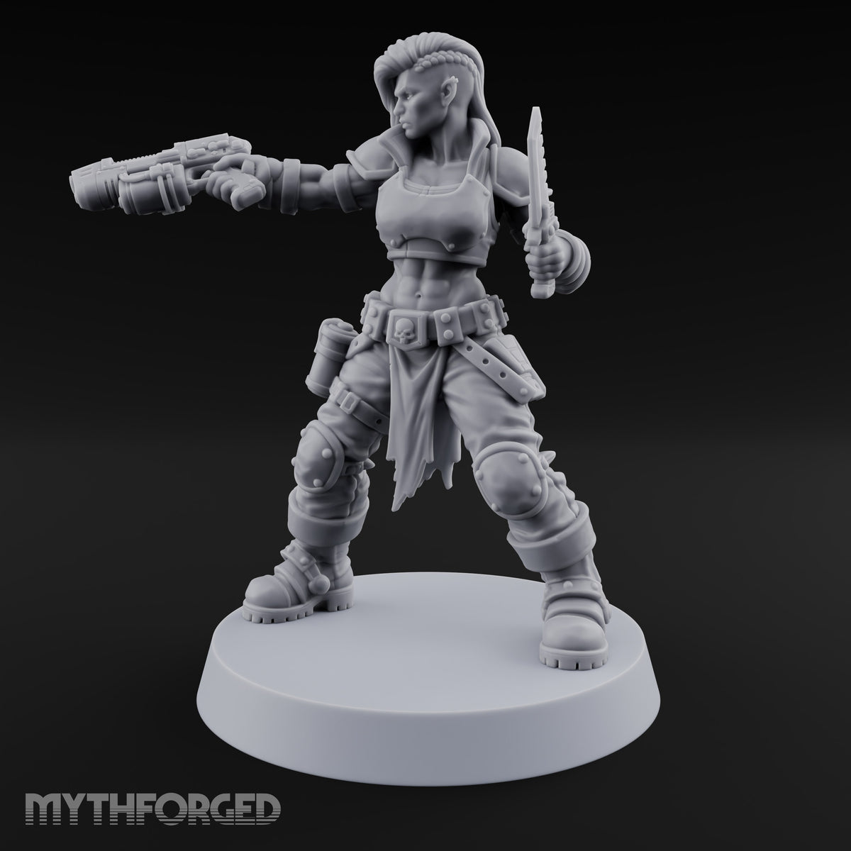 Scorched-Earth Policy Human Raider Gunner D — Plasma Pistol & Combat Knife