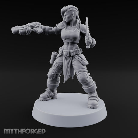 Scorched-Earth Policy Human Raider Gunner D — Plasma Pistol & Combat Knife