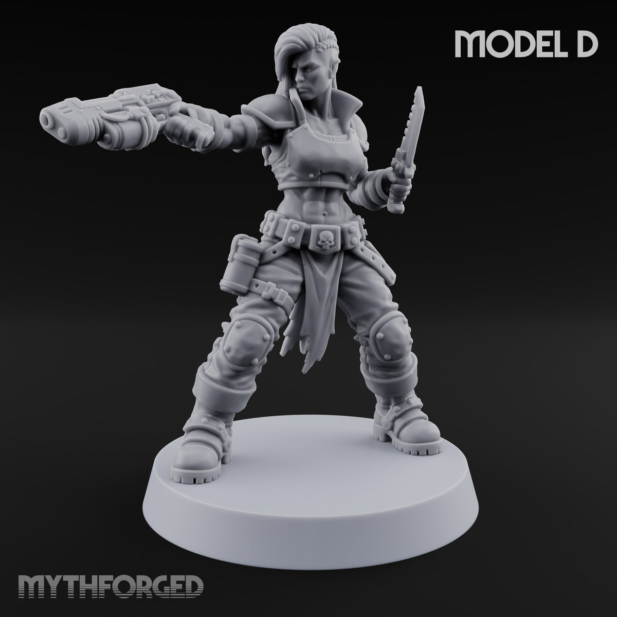 Scorched-Earth Policy Human Raider Gunner D — Plasma Pistol & Combat Knife