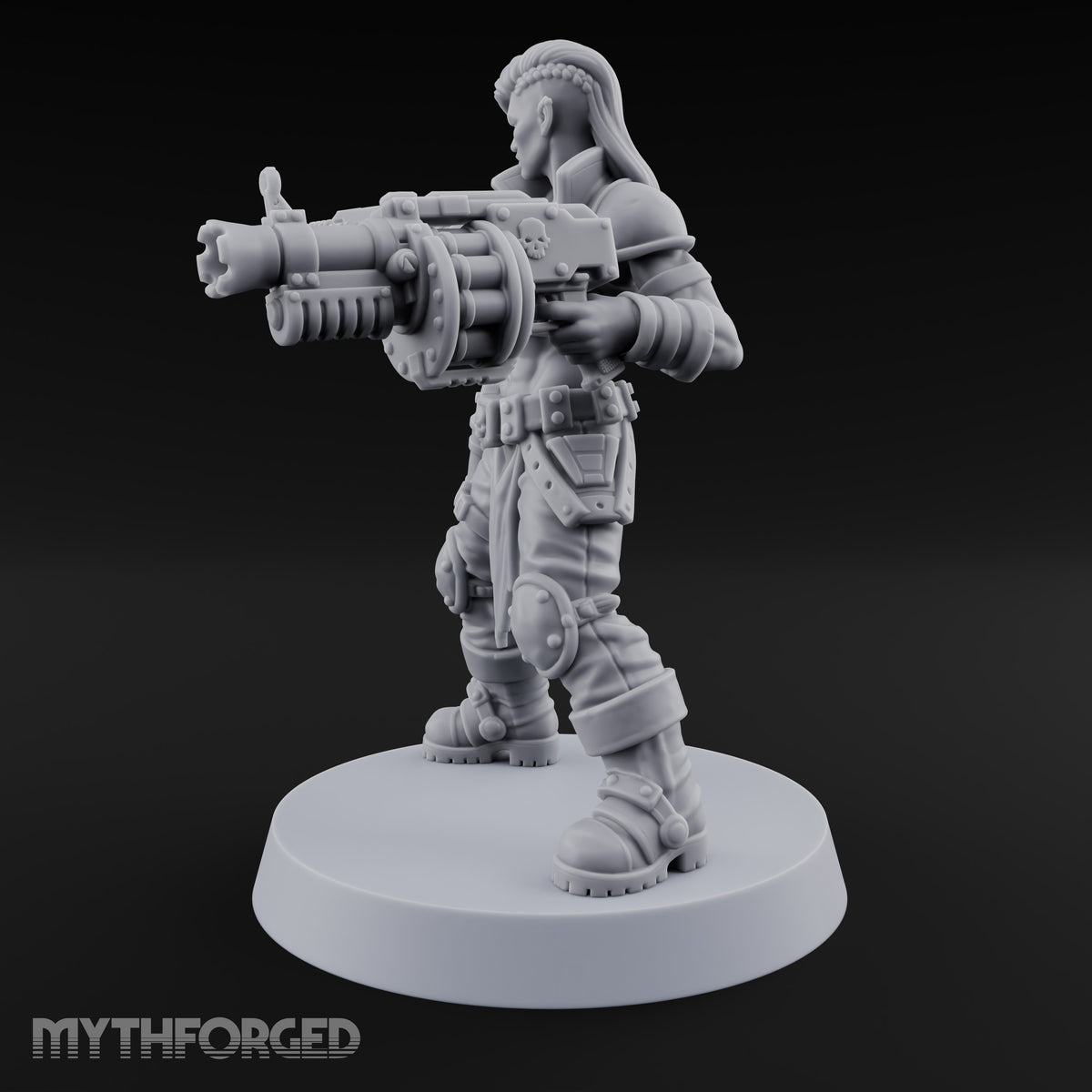 Scorched-Earth Policy Human Raider Gunner D — Rocket Pistol & Grenade Launcher