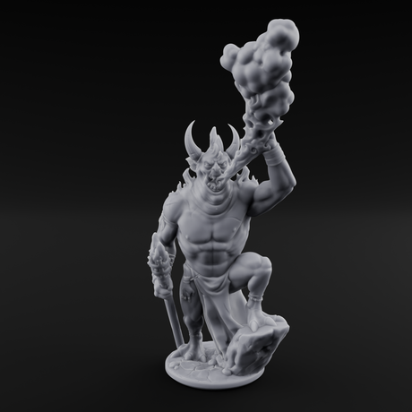 Smoke Belching Demon Firespitter Miniature for Dungeons and Dragons, Pathfinder or other TTRPGs