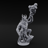 Smoke Belching Demon Firespitter Miniature for Dungeons and Dragons, Pathfinder or other TTRPGs