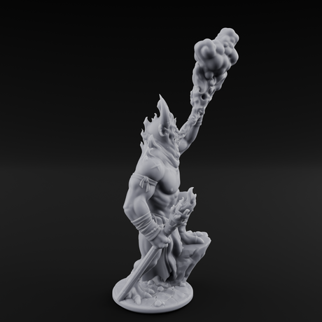 Smoke Belching Demon Firespitter Miniature for Dungeons and Dragons, Pathfinder or other TTRPGs
