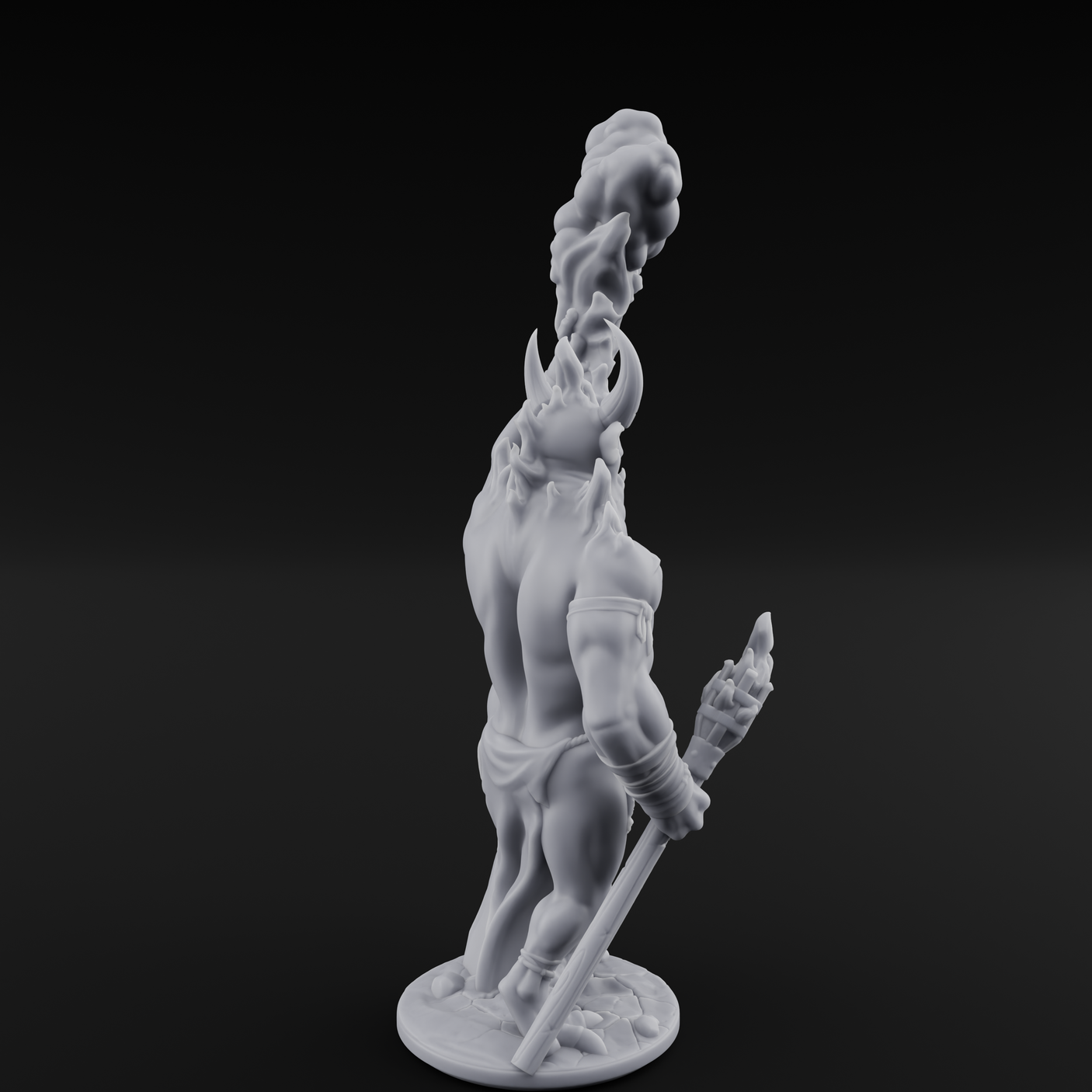Smoke Belching Demon Firespitter Miniature for Dungeons and Dragons, Pathfinder or other TTRPGs
