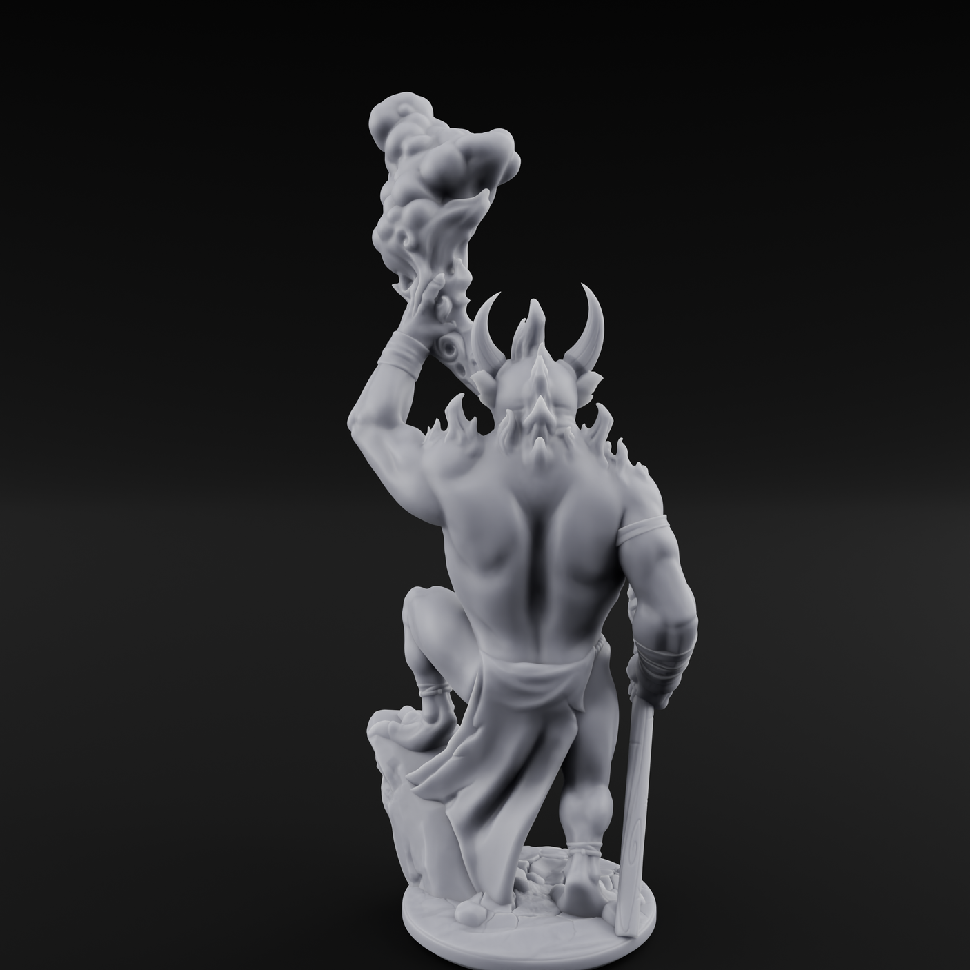 Smoke Belching Demon Firespitter Miniature for Dungeons and Dragons, Pathfinder or other TTRPGs