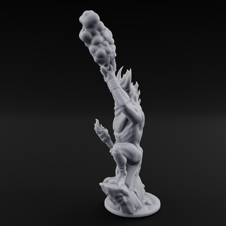 Smoke Belching Demon Firespitter Miniature for Dungeons and Dragons, Pathfinder or other TTRPGs