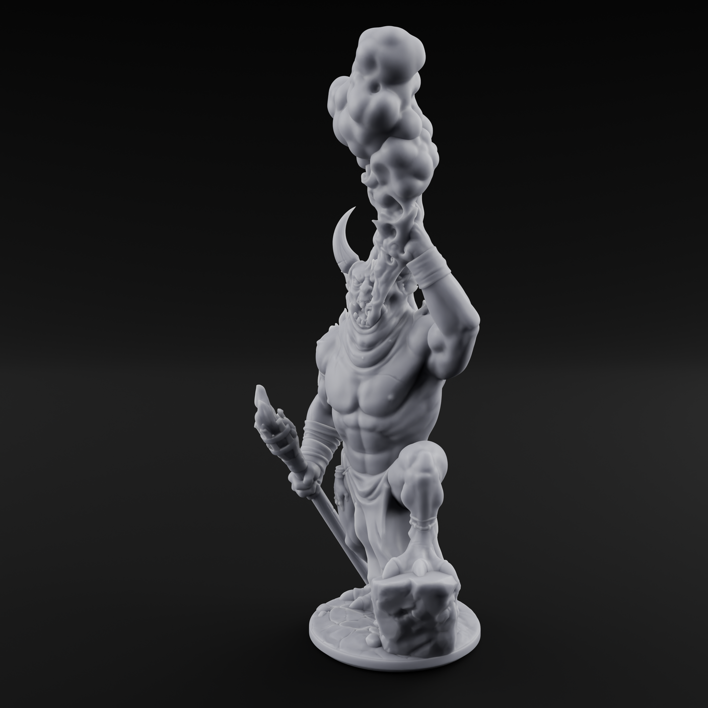 Smoke Belching Demon Firespitter Miniature for Dungeons and Dragons, Pathfinder or other TTRPGs