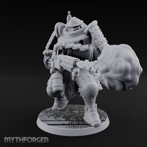 Fist Cocked Gun Levelling Automaton Heavy Trooper Miniature for Dungeons and Dragons, Pathfinder or other TTRPGs