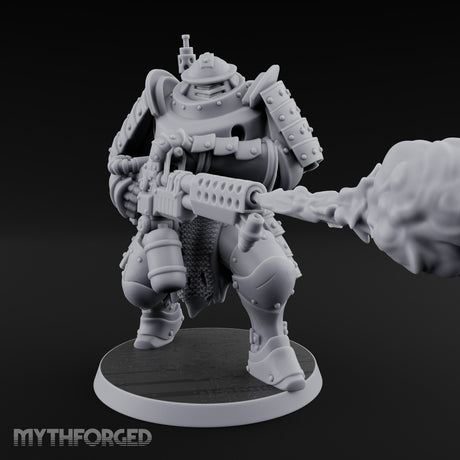 Fist Cocked Gun Levelling Automaton Heavy Trooper Miniature for Dungeons and Dragons, Pathfinder or other TTRPGs