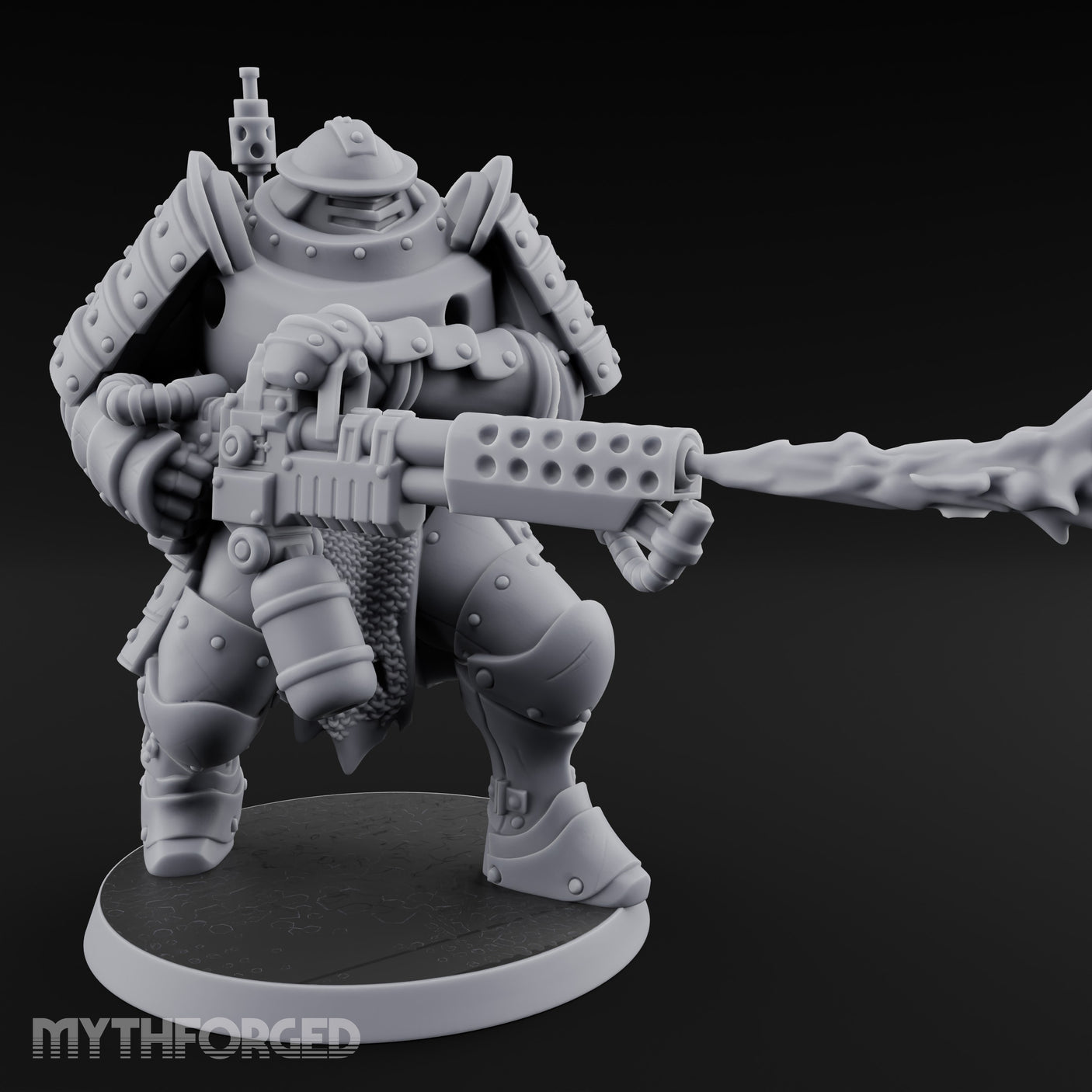 Fist Cocked Gun Levelling Automaton Heavy Trooper Miniature for Dungeons and Dragons, Pathfinder or other TTRPGs