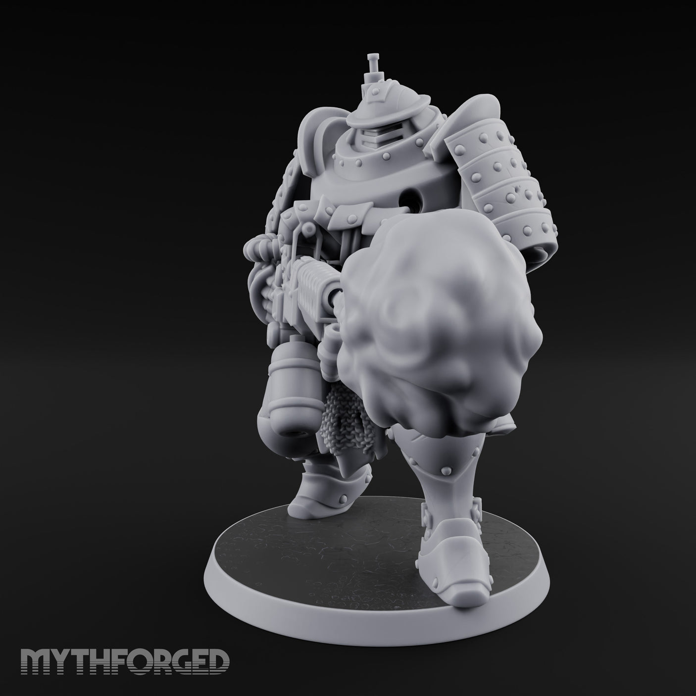 Fist Cocked Gun Levelling Automaton Heavy Trooper Miniature for Dungeons and Dragons, Pathfinder or other TTRPGs