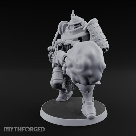 Fist Cocked Gun Levelling Automaton Heavy Trooper Miniature for Dungeons and Dragons, Pathfinder or other TTRPGs