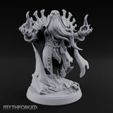 Flame Conjuring Draugr Sorcerer Miniature for Dungeons and Dragons, Pathfinder or other TTRPGs