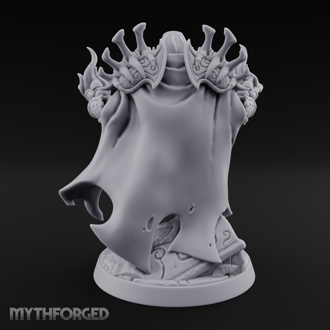 Flame Conjuring Draugr Sorcerer Miniature for Dungeons and Dragons, Pathfinder or other TTRPGs