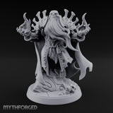 Flame Conjuring Draugr Sorcerer Miniature for Dungeons and Dragons, Pathfinder or other TTRPGs