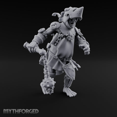 Flail Swinging Lurching Giant Warrior Miniature for Dungeons and Dragons, Pathfinder or other TTRPGs