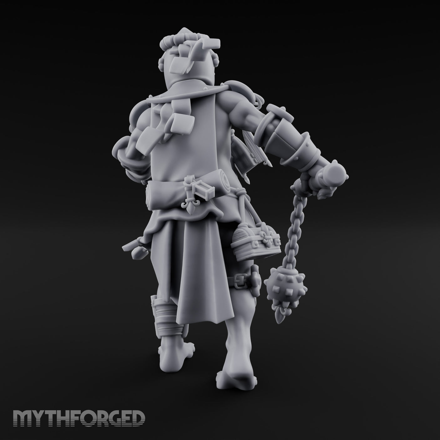 Flail Swinging Lurching Giant Warrior Miniature for Dungeons and Dragons, Pathfinder or other TTRPGs