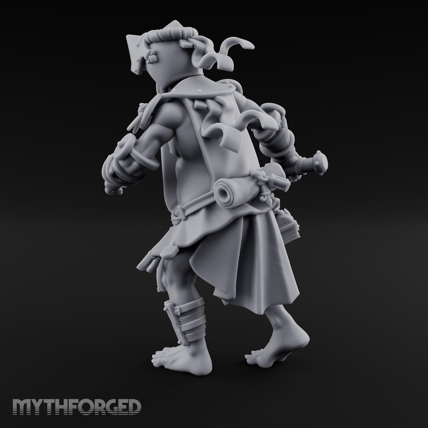 Flail Swinging Lurching Giant Warrior Miniature for Dungeons and Dragons, Pathfinder or other TTRPGs